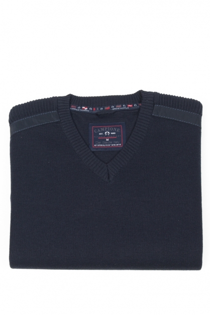 Pullover Campione linha casual em malha
